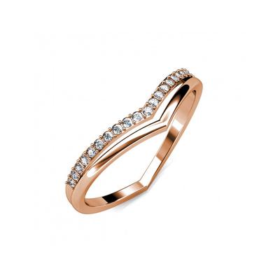 Tiryns Ring - Roségold und Kristall