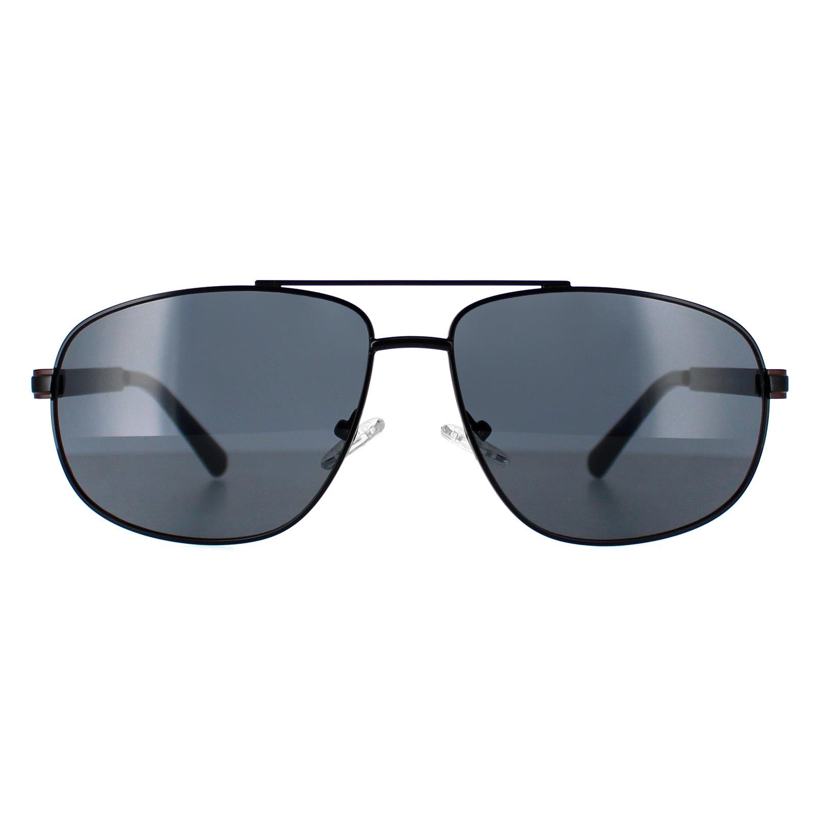 Guess Aviator Mens glänzend schwarz rauchen GF0244 Image