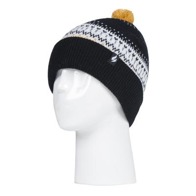HEAT HOLDERS - Damen / Frauen gestrickte Beanie Bommelmütze mit Pom Pom Image