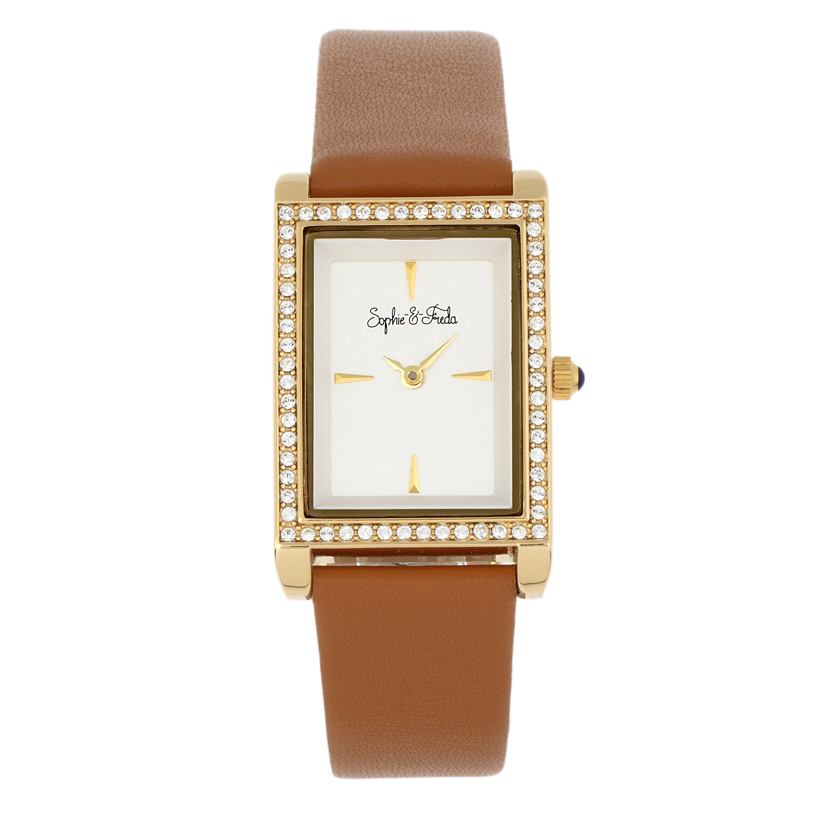 Montre à bracelet en cuir Sophie et Freda Wilmington avec cristaux Swarovski Image