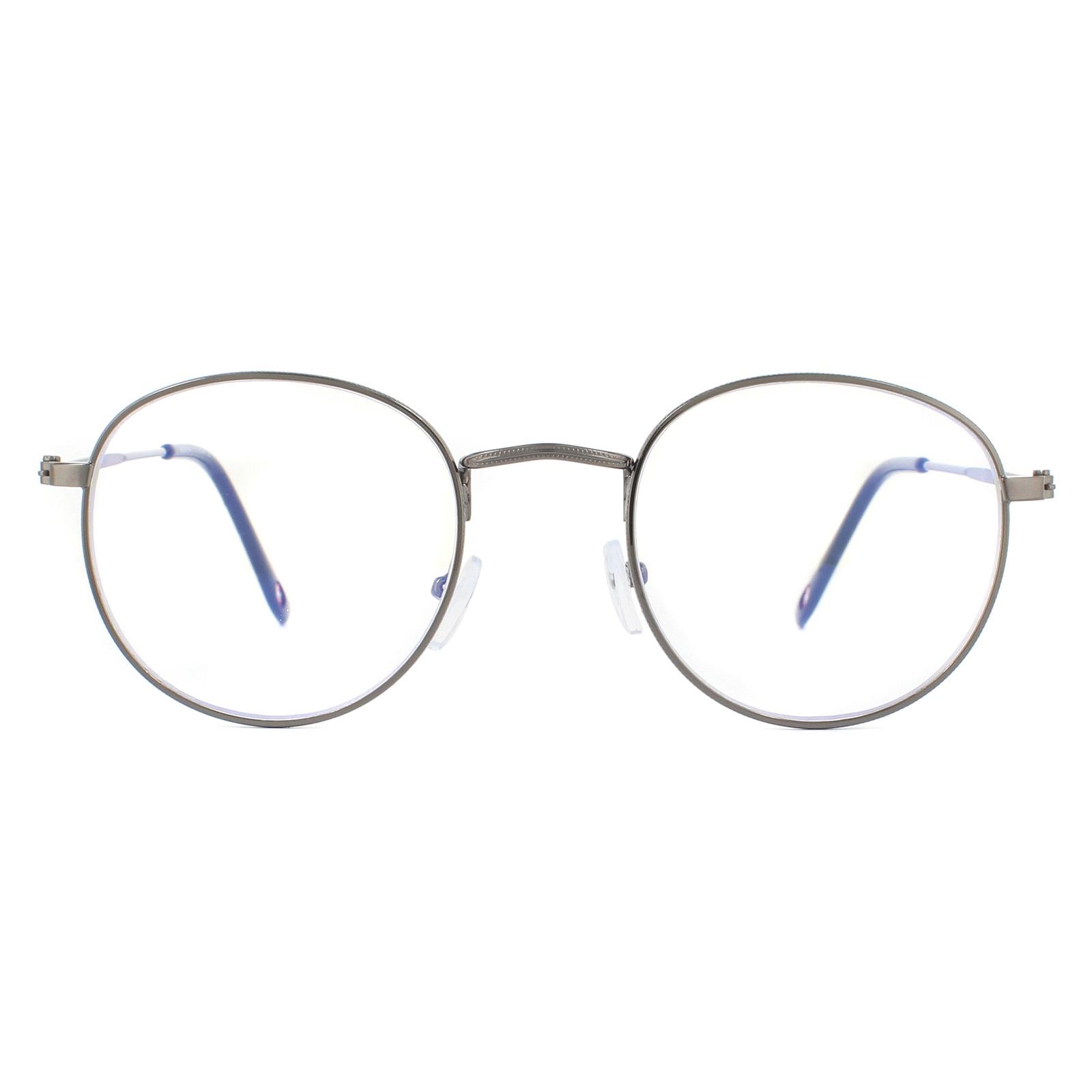 Montana Lesebrille HBLF54 Gunmetal Grau Blau Light Block +1.50 Image