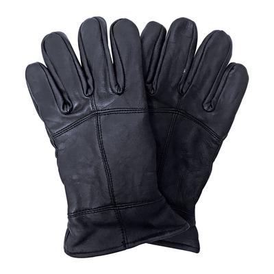 Herren Thinsulate Lederhandschuhe | THMO | Winter Outdoor Windproof Fleece Lining Lederhandschuhe in Schwarz - Schwarz