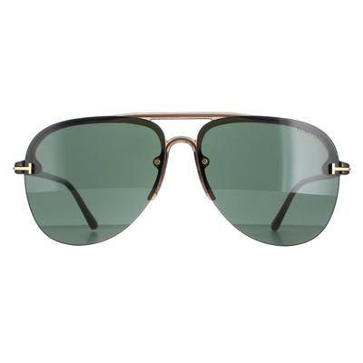 Tom Ford Aviator Herren glänzend hellbraun grün Frottee 02 FT1004