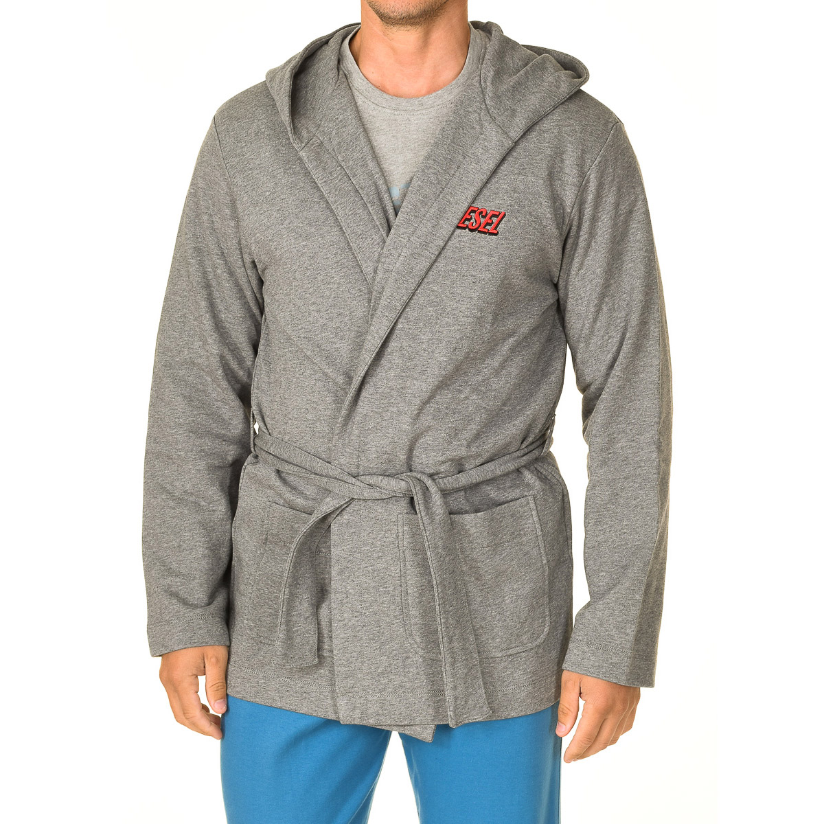 Langärmeliger Bademantel mit Knotenverschluss A03070-0CEAA Mann Image