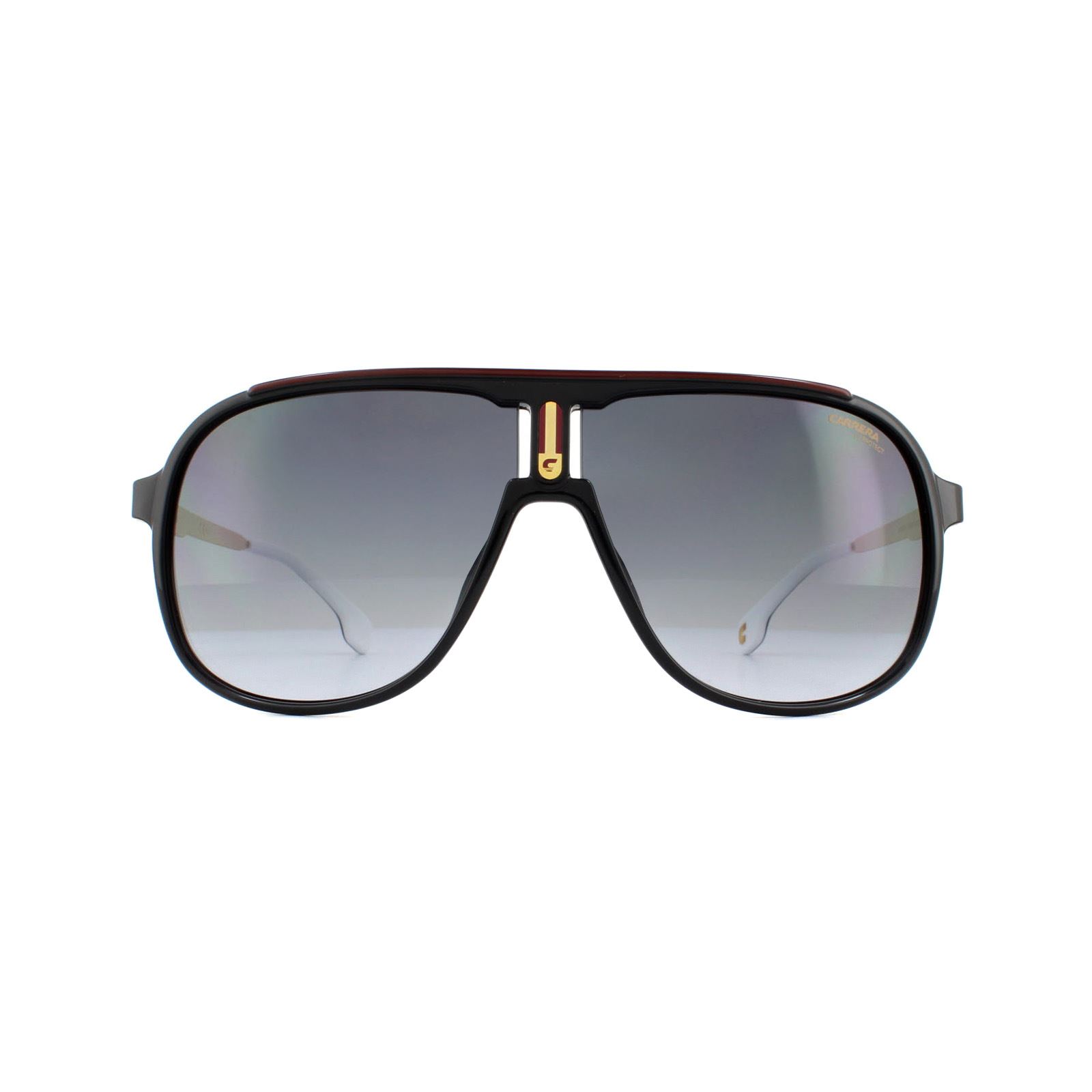 Carrera Aviator Mens Schwarz Gold Dunkel Grau Gradient Sonnenbrille Image