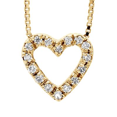 Collier HEART Diamants 0,070 Cts Or Jaune