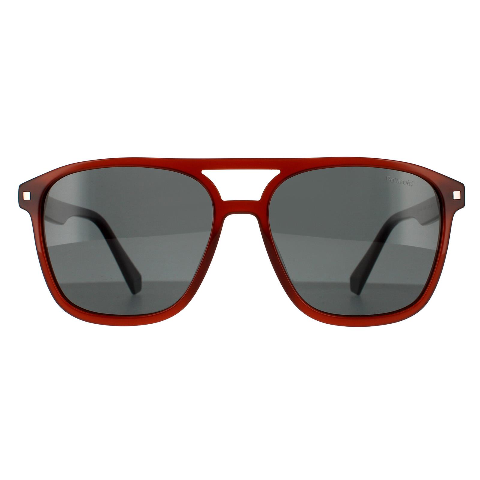 Polaroid Aviator Herren Braun Grau Polarisiert Image