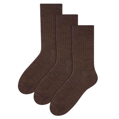3 Paar Multipack Herren Alpaka Wolle Socken | Steven | Winter Thick Warm Boot Socken - Braun Image