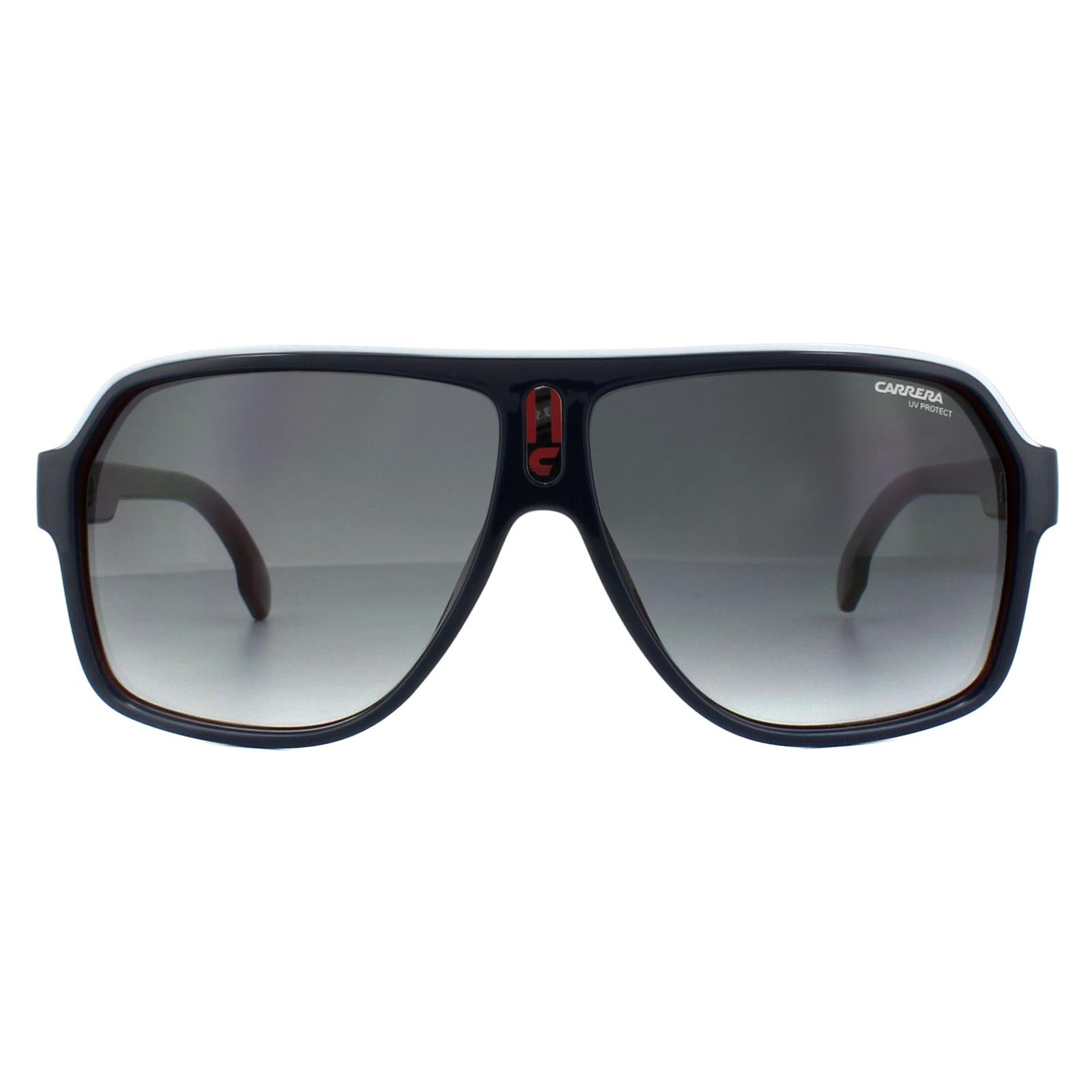 Carrera Aviator Unisex Sonnenbrille blau rot weiß dunkelgrau Gradient