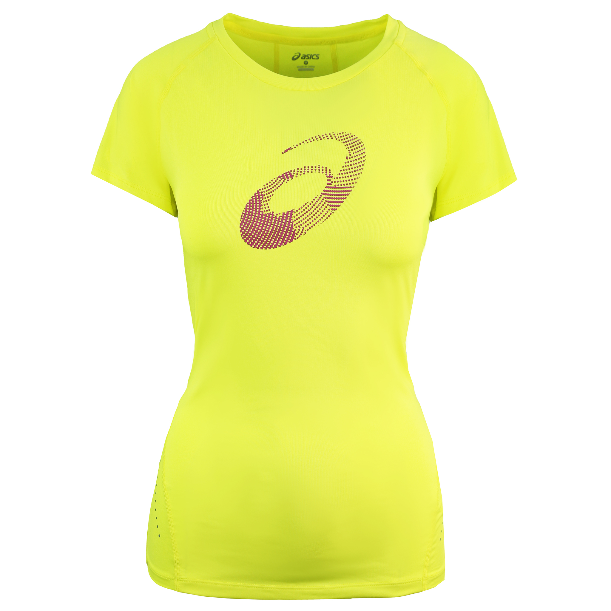 Asics Motion Dry Womens Yellow Top Image