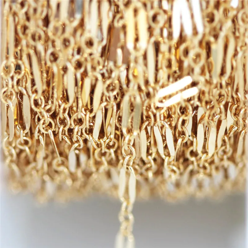 Real 14K Gold Filled Lip Chain 2.5MM Chain Necklace Gold jewelry Minimalist Gold Filled Chain DIY Jewelry