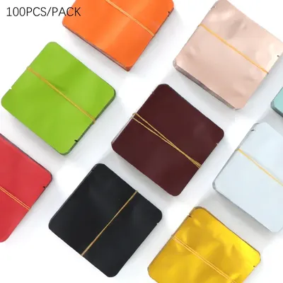 100pcs Portable Disposable Tea Bags Square Tea, Snacks, Coffee Packaging Bags Shading Food Aluminum