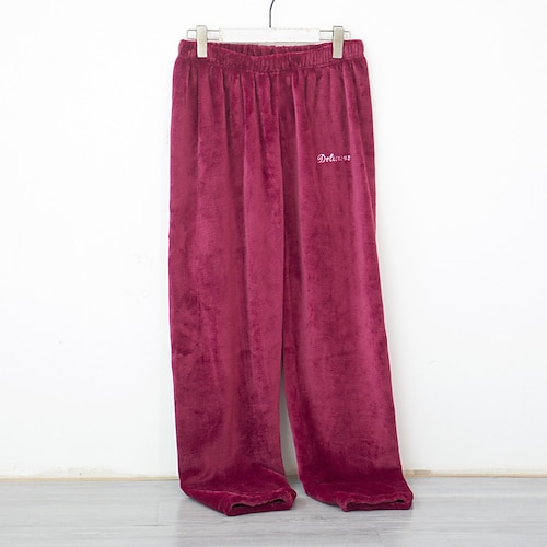 Herren Hausanzug Flanell-Pyjama-Hose Lounge Hose Buchstabe Einfach Plüsch Heim Täglich Flanell Warm Atmungsaktiv Lange Hose Hose Elastische Taille Winter Blau Rosa Image