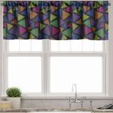 Ambesonne Colorful Window Valance Striped Triangle Shapes 54 X 18 Multicolor