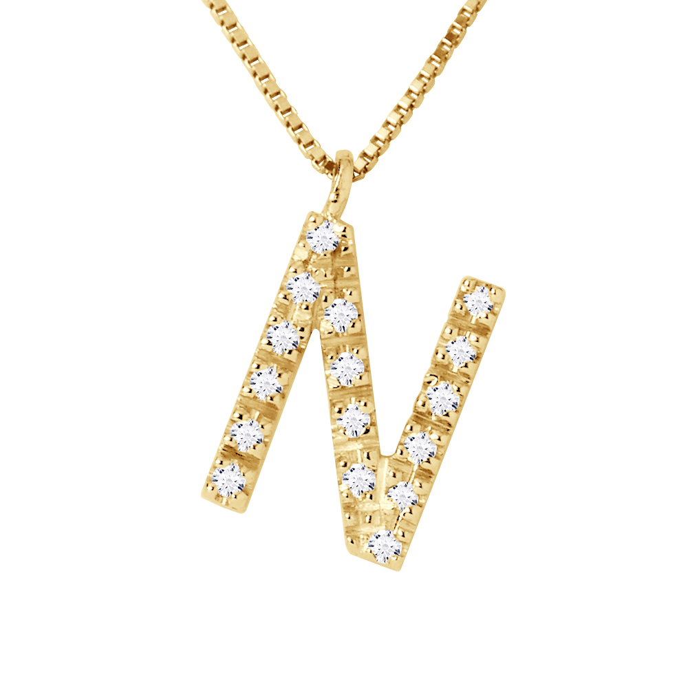 Diadema Womens - Necklace With Diamonds - N - Yellow Gold - White - One Size | Diadema Sale | Discount Designer Brands