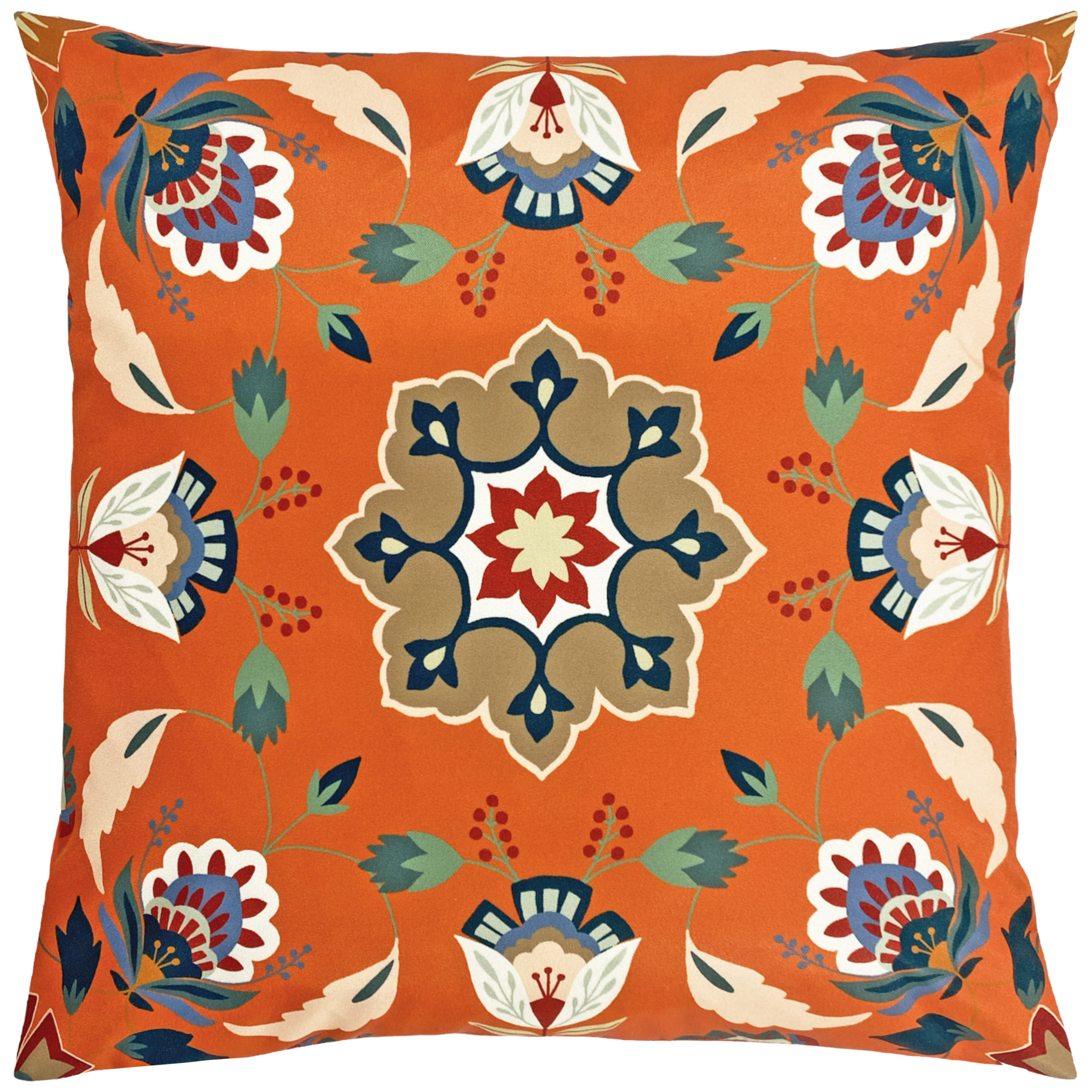 furn. Folk Flora Outdoor Cushion Cover - Orange - One Size | furn. Sale | Discount Designer Brands