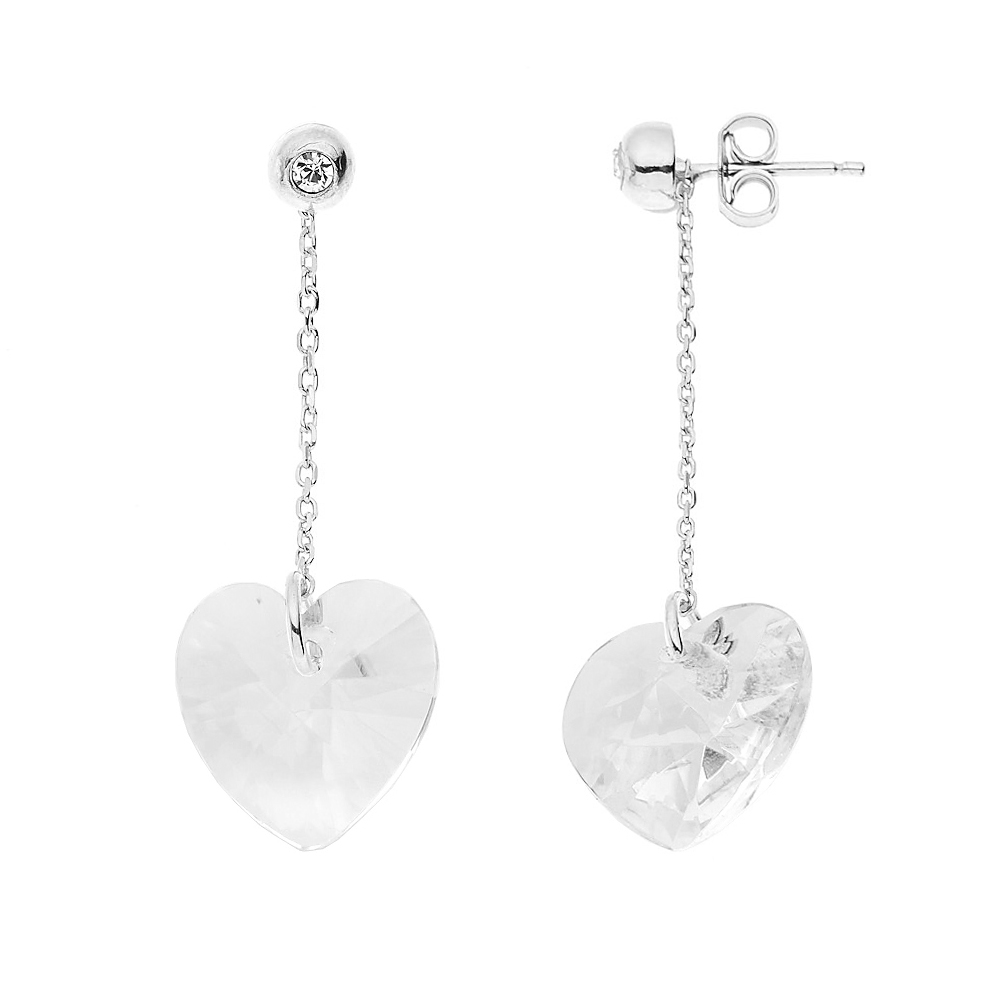 Diadema Womens - Earrings Forever Swarovski - Black Rose Collection Silver Sterling - One Size | Diadema Sale | Discount Designer Brands