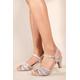 Where's That From Womens Jillian Diamante Mesh Strappy Heel - Silver Glitter - Size UK 9 | Where's That From Sale | Discount Designer Brands