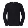 Fruit of the Loom Mens Iconic 195 Premium Ringspun Cotton Long-Sleeved T-Shirt (Black) - Size X-Small