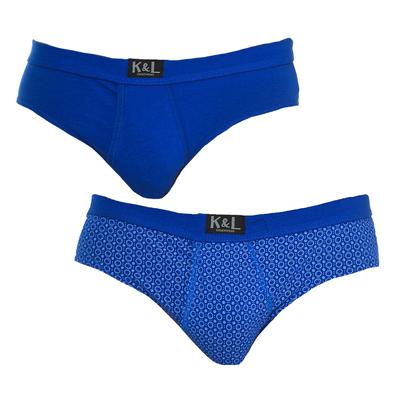 Kisses&love Mens Pack-2 Basic Open Slips KL2010 man - Blue - Size Medium | Kisses&love Sale | Discount Designer Brands