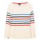 Crew Clothing Womens Long Sleeve Striped Cotton Top - White - Size 8 UK | Crew Clothing Sale | Discount Designer Brands