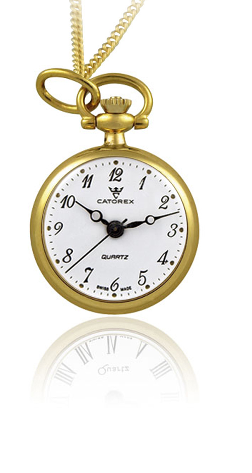 Catorex Womens Pocket Swiss Watch Yellow Gold With Stainless Chain Stainless Steel - One Size | Catorex Sale | Discount Designer Brands