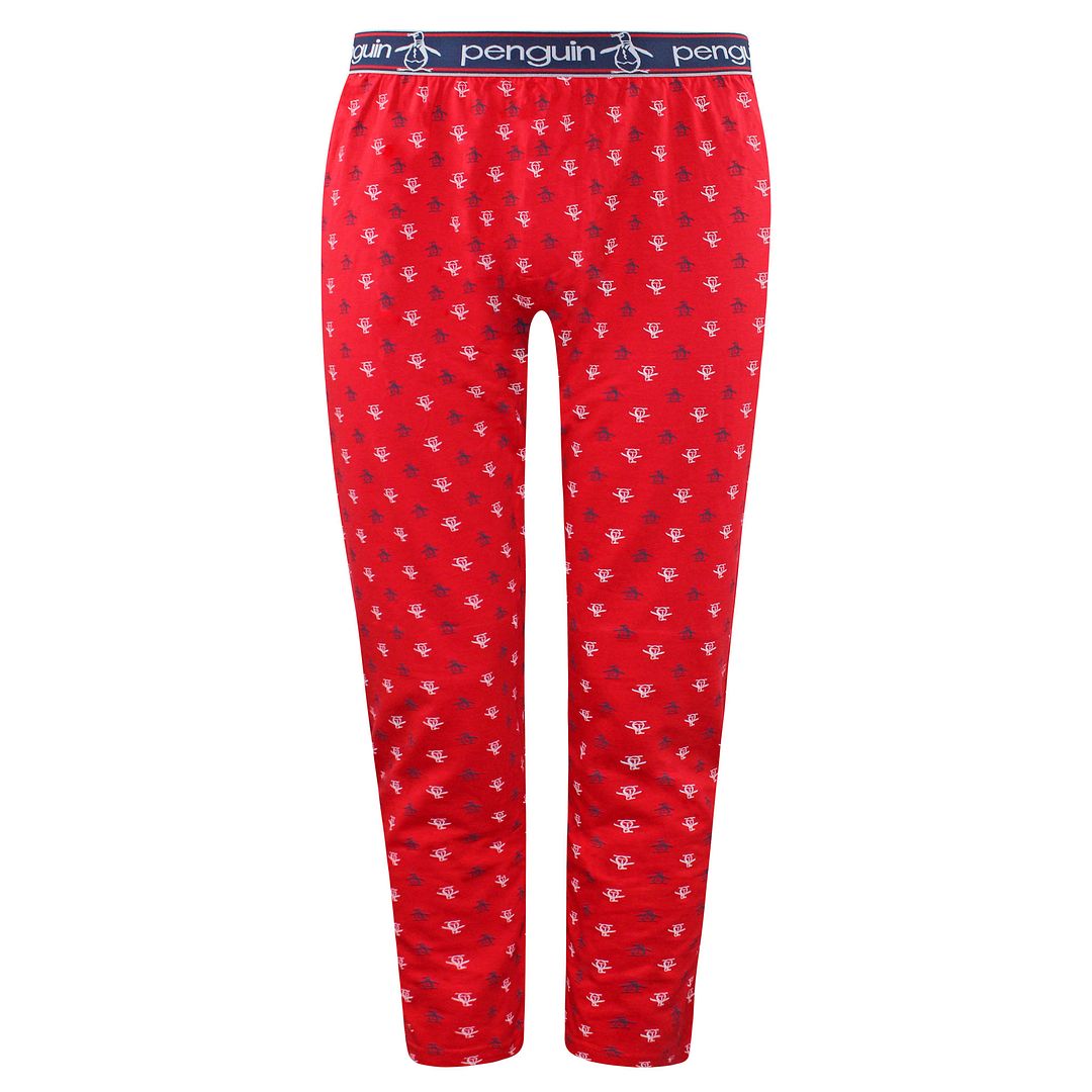 Original Penguin Lounge Jersey Mens Red Pyjamas Bottoms Cotton - Size Large | Original Penguin Sale | Discount Designer Brands