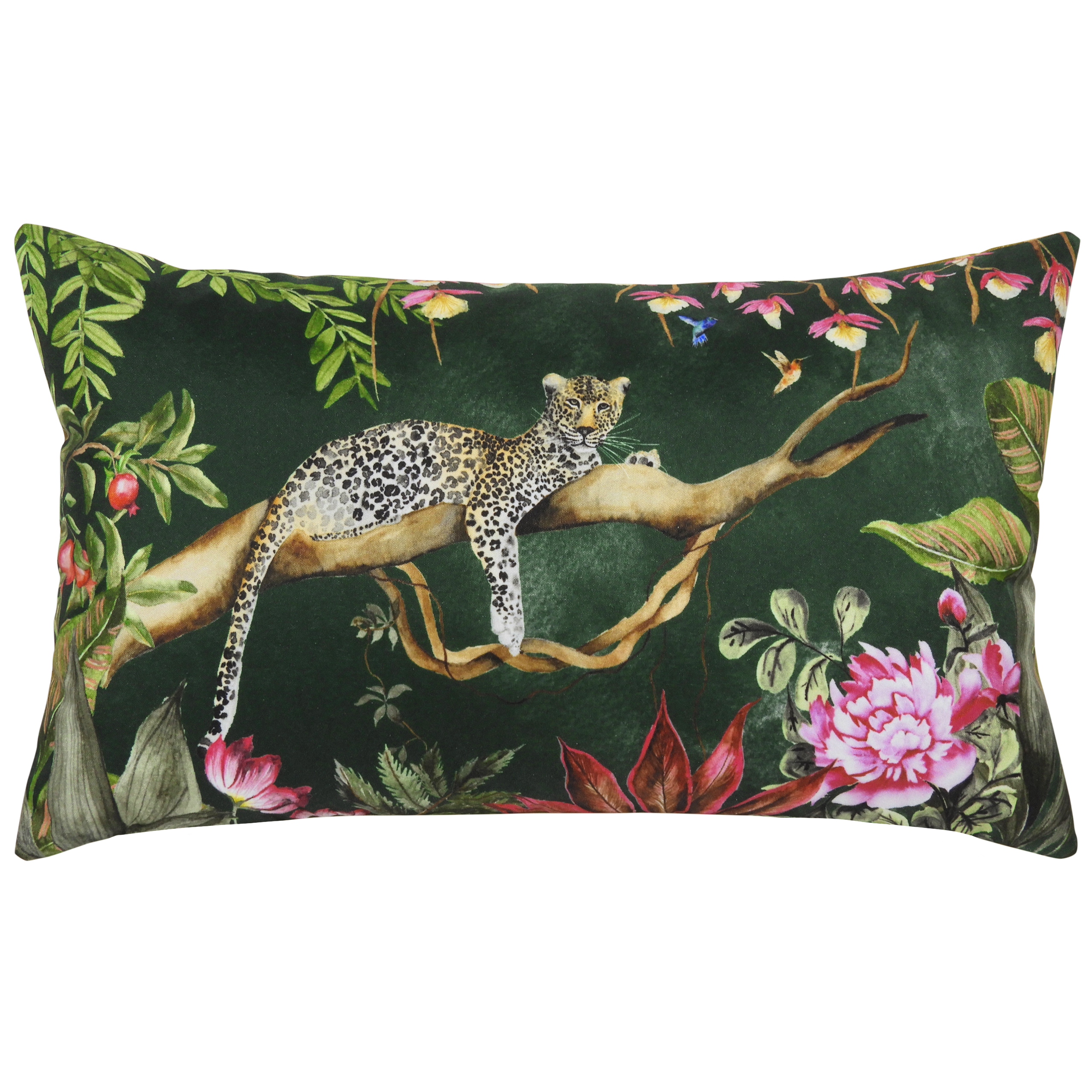 Evans Lichfield Leopard Outdoor Cushion Cover - Dark Green - One Size | Evans Lichfield Sale | Discount Designer Brands