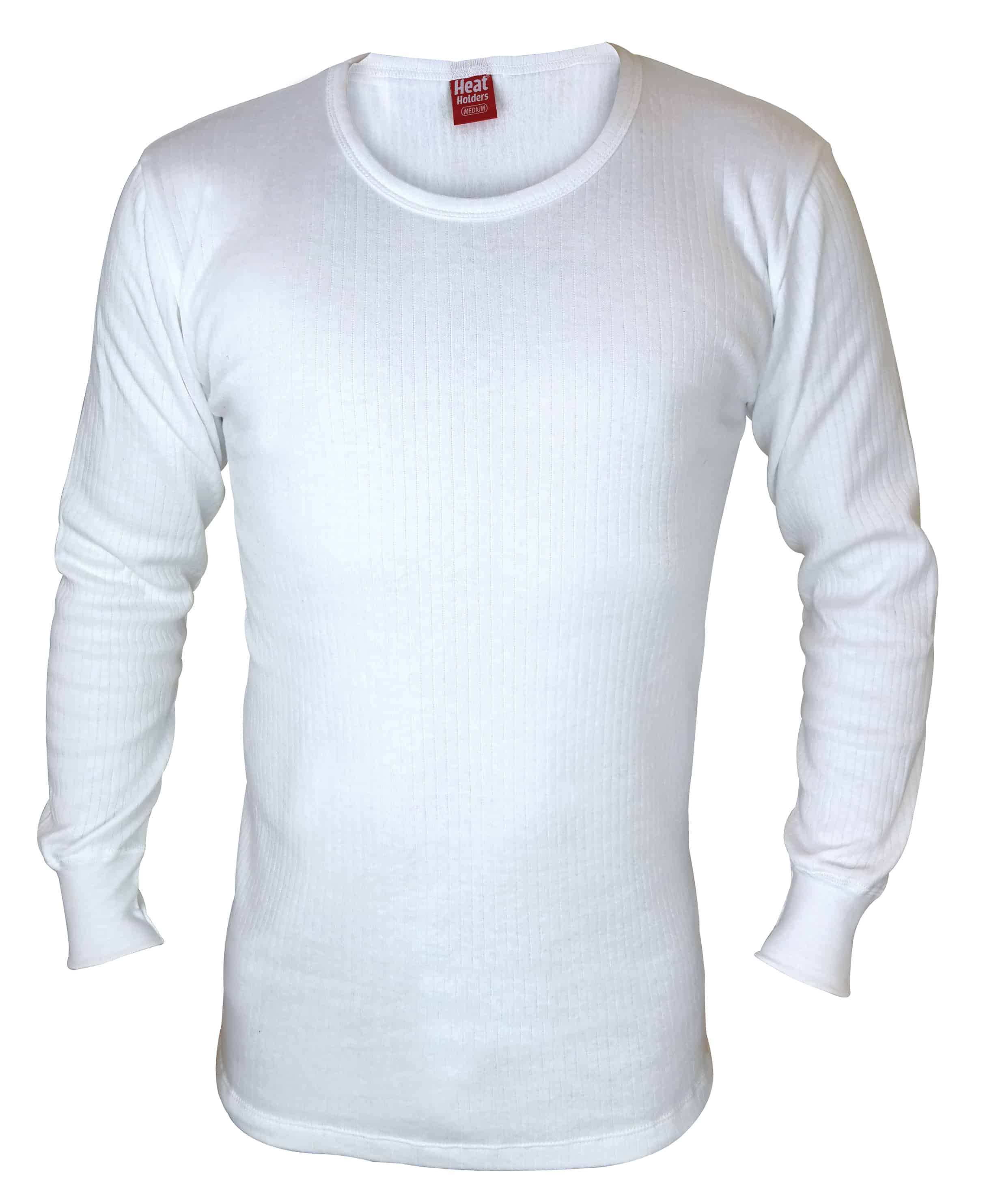 Heat Holders - Mens Cotton Thermal Underwear Long Sleeve Top Vest - White - Size X-large | Heat Holders Sale | Discount Designer Brands