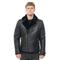 Infinity Leather Mens Double Breasted Sheepskin Biker Jacket-Manila - Black - Size X-Large | Infinity Leather Sale | Discount Designer Brands