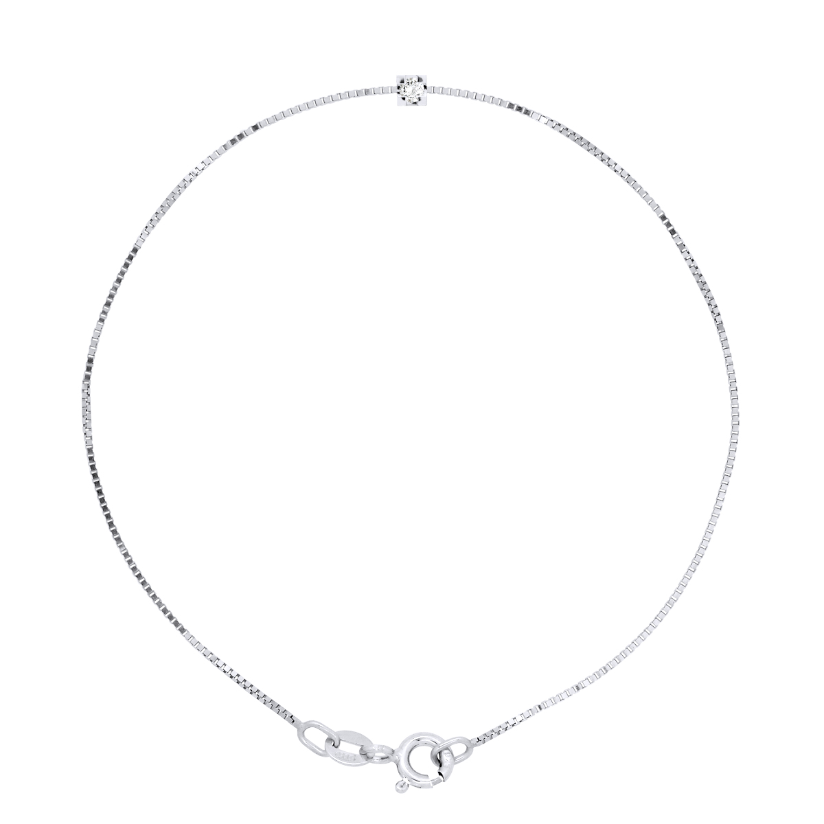 Diadema Womens - Bracelet in Silver - Real Diamond - White - One Size | Diadema Sale | Discount Designer Brands