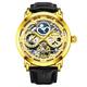 Stührling Mens Black and Gold Anatol Automatic 46mm - One Size | Stührling Sale | Discount Designer Brands