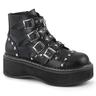 Demonia Womens Emily 315 Black Studded Ankle Boots - Size UK 3 | Demonia Sale | Discount Designer Brands