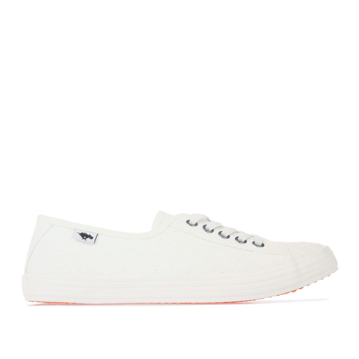 Rocket Dog Womens Chow Elsie Eyelet Pumps in White Textile - Size UK 7 | Rocket Dog Sale | Discount Designer Brands