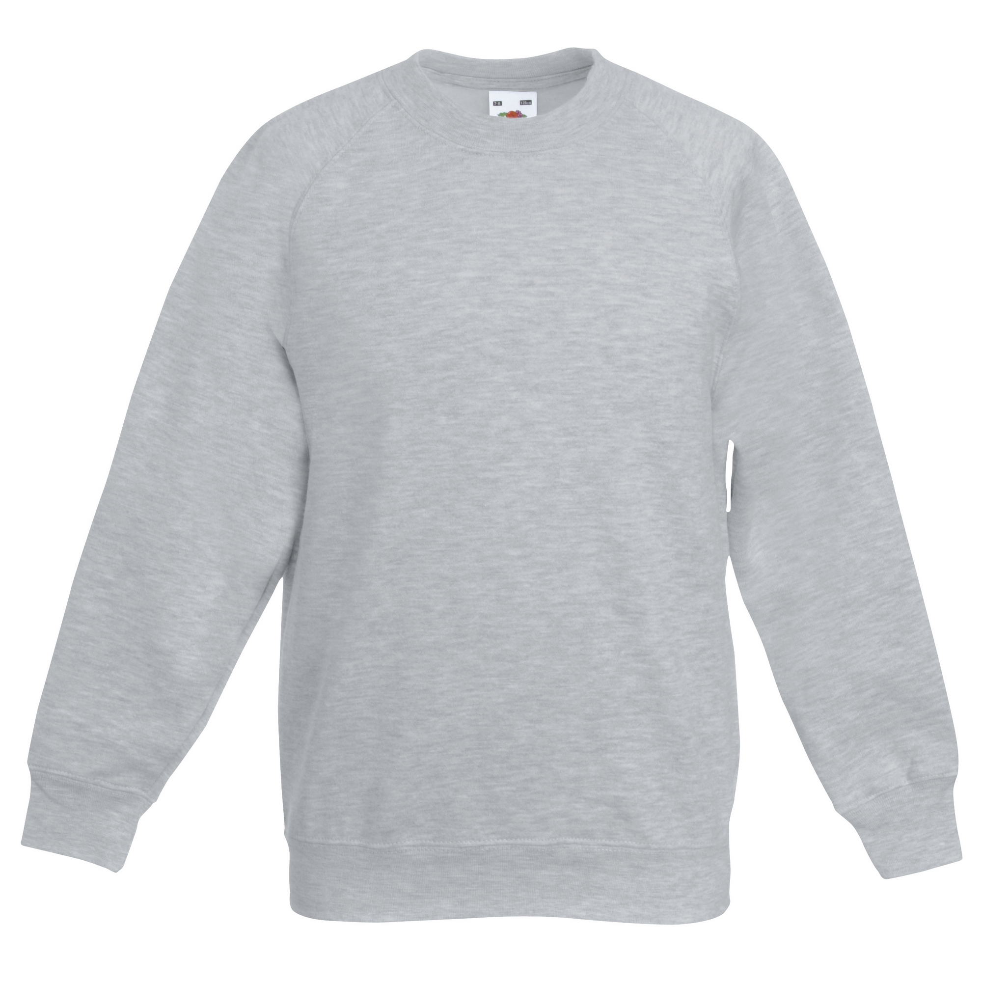 Fruit of the Loom Childrens Unisex Raglan Sleeve Sweatshirt (pack of 2) (heather Grey) - Size 3-4Y | Fruit of the Loom Sale | Discount Designer Brands