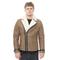 Infinity Leather Mens Double Breasted Sheepskin Biker Jacket-Manila - Tan - Size Small | Infinity Leather Sale | Discount Designer Brands