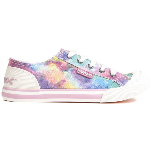 Rocket Dog Womens Jazzin Candy Tie Dye Pumps in Pink Textile - Size EU 36 | Rocket Dog Sale | Discount Designer Brands