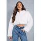 MissPap Womens Premium Collarless Cropped Faux Fur Coat - White - Size 10 UK | MissPap Sale | Discount Designer Brands