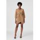 Izabel London Womens Twist Front 3/4 Sleeve Mini Dress - Gold - Size 16 UK | Izabel London Sale | Discount Designer Brands