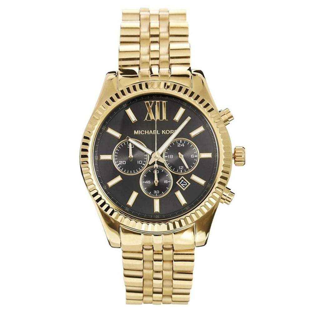 Michael Kors Mens' Lexington Watch MK8286 - Gold Metal - One Size | Michael Kors Sale | Discount Designer Brands