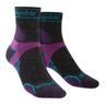 Bridgedale - Womens Lightweight Merino Socks - Charcoal / Purple - Grey Merino Wool - Size 7-8.5 (UK Shoe)