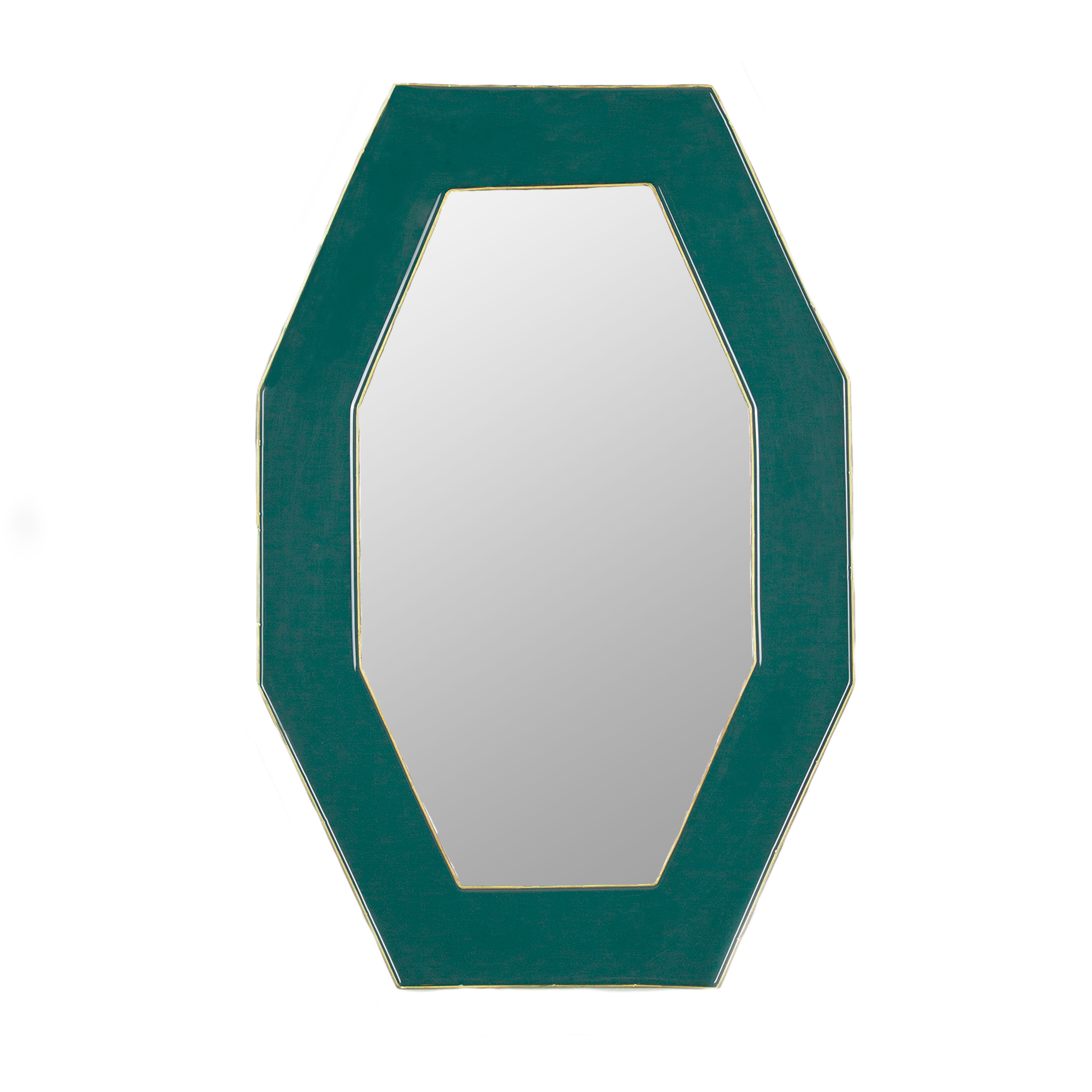 Paoletti Framed Octagonal Wall Mirror - Teal Aluminium - One Size | Paoletti Sale | Discount Designer Brands