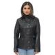 Infinity Leather Womens Military Style Biker Jacket-phoenix - Black - Size 20 UK | Infinity Leather Sale | Discount Designer Brands