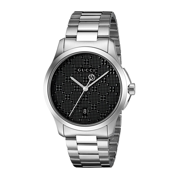 Gucci YA126460 Mens Watch - Silver Stainless Steel - One Size | Gucci Sale | Discount Designer Brands
