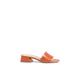 Versace 1969 Abbigliamento Sportivo Srl Milano Italia 19V69 Womens Sandal Orange Neper Kid Arancio Leather - Size UK 3