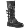 Demonia Mens Bolt 450 Black Vegan Leather Gothic Boots - Size UK 3 | Demonia Sale | Discount Designer Brands