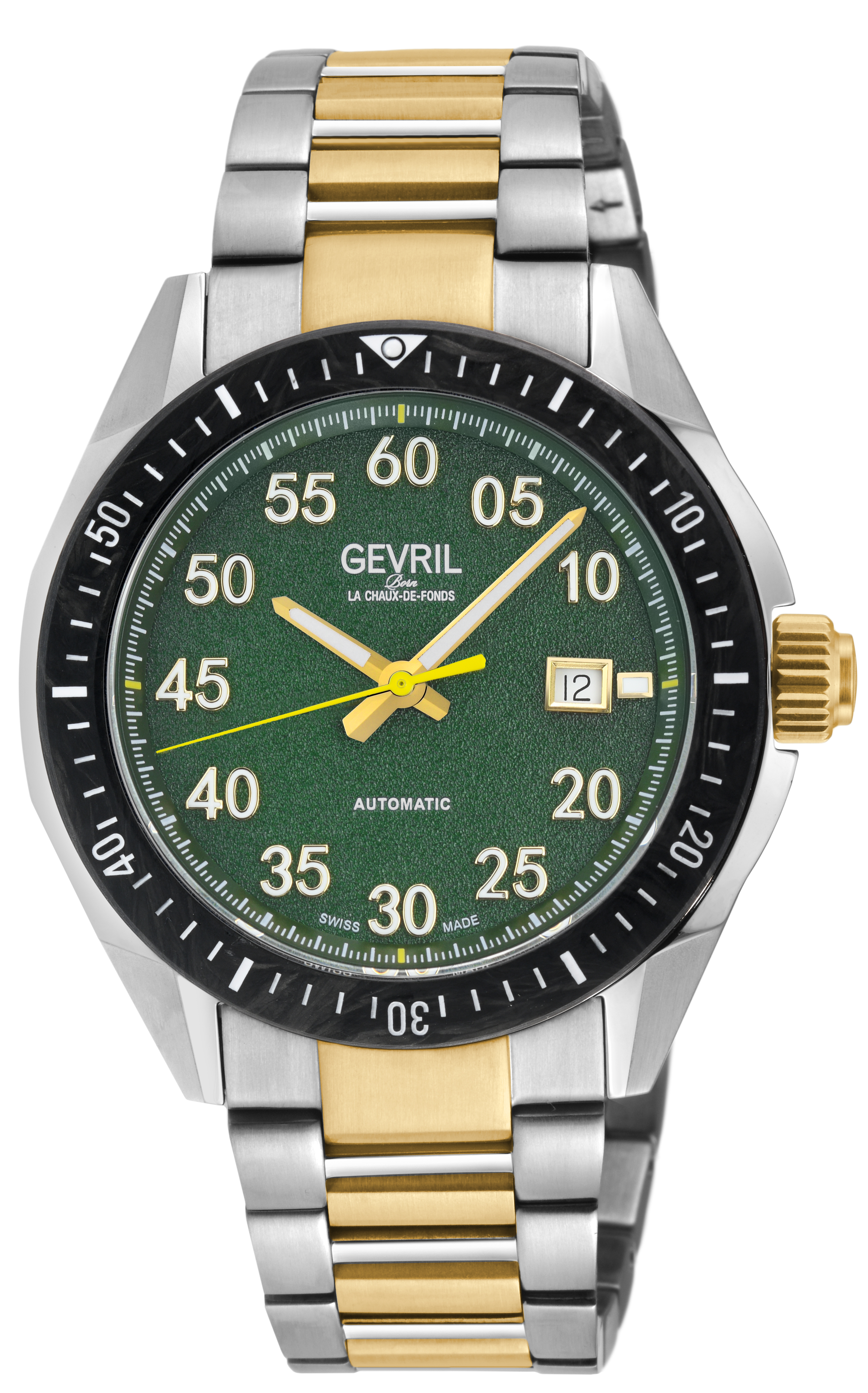 Gevril Mens Ascari 48306B Swiss Automatic Sellita SW220 Watch - Gold - One Size | Gevril Sale | Discount Designer Brands