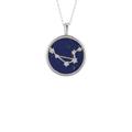Latelita Womens Zodiac Lapis Lazuli Gemstone Star Constellation Pendant Necklace Silver Libra - Blue Sterling Silver - One Size