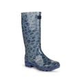 Regatta Womens/Ladies Wenlock Animal Print Wellington Boots (Ice Grey/Slate Blue) - Multicolour - Size UK 7 | Regatta Sale | Discount Designer Brands