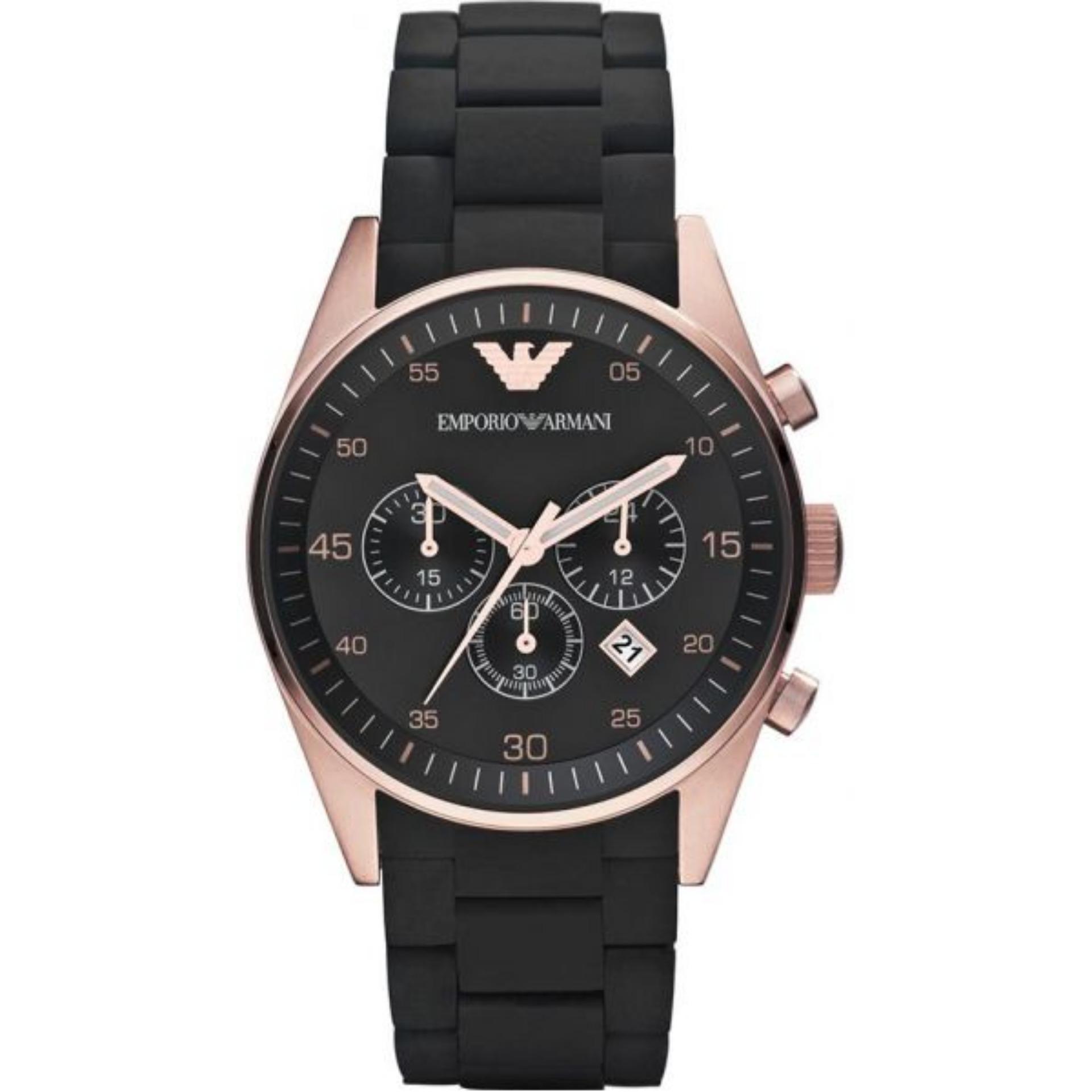Emporio Armani Mens' Chronograph Watch AR5905 - Rose Gold Metal - One Size | Emporio Armani Sale | Discount Designer Brands